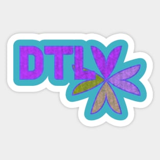 Downtown Las Vegas DTLV Flower Purple Sticker